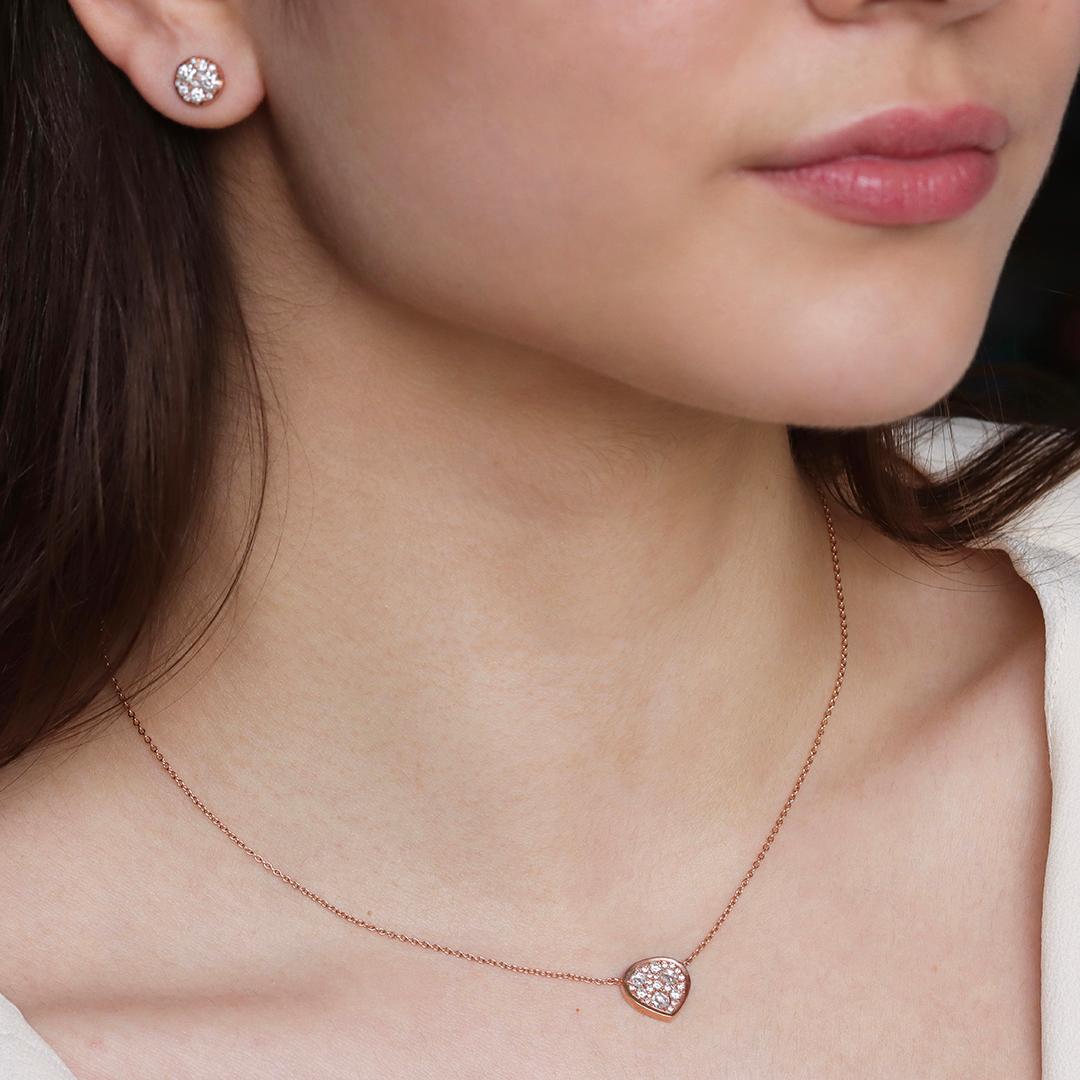 Joke Quick Rose Gold 0.70 ct. Diamond Pave Stud Earrings For Sale 3