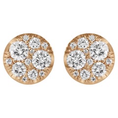 Joke Quick Rose Gold 0.70 ct. Diamond Pave Stud Earrings