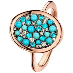 Joke Quick Turquoise, Paraïba tourmalines 
Diamond ring