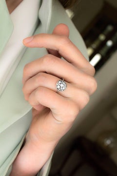 White Diamond Blue Moonstone Gold Starstruck Ring, Joke Quick