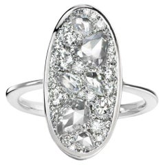 Joke Quick White Gold 1.5 Carat White Brilliant- and Rose-Cut Diamond Pave Ring