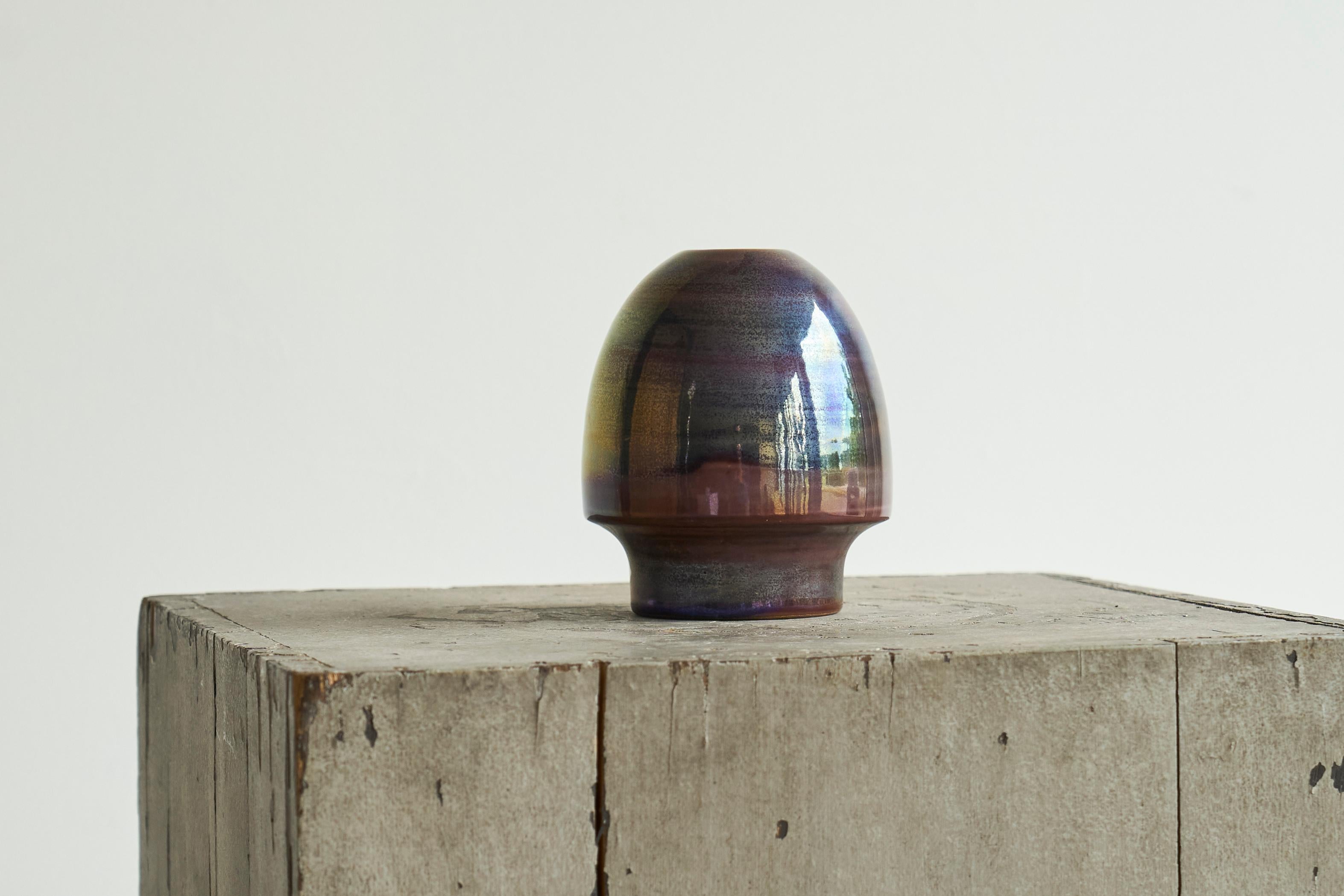 Néerlandais Joke Stroes Luster Glazed Studio Pottery Objects for Mobach The Netherlands 1980 en vente