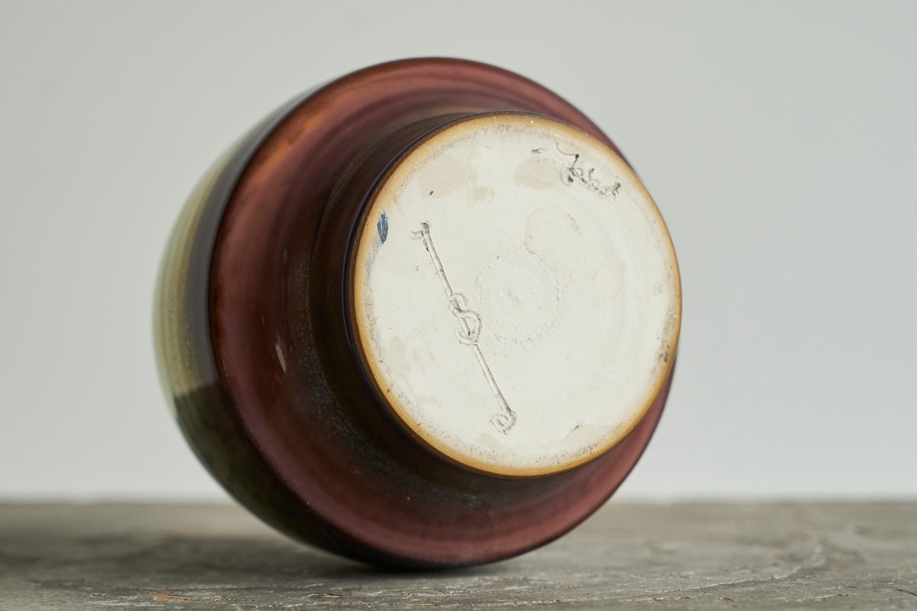 Poteries Joke Stroes Luster Glazed Studio Pottery Objects for Mobach The Netherlands 1980 en vente