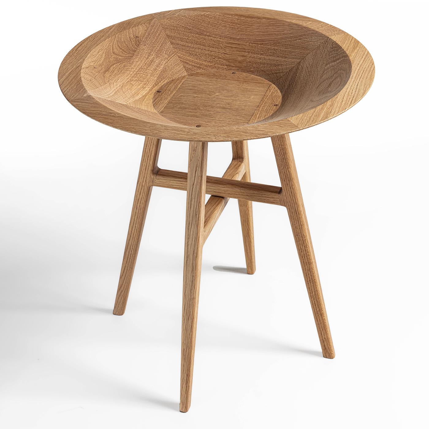 Italian Joker Round Brown Accent Table For Sale
