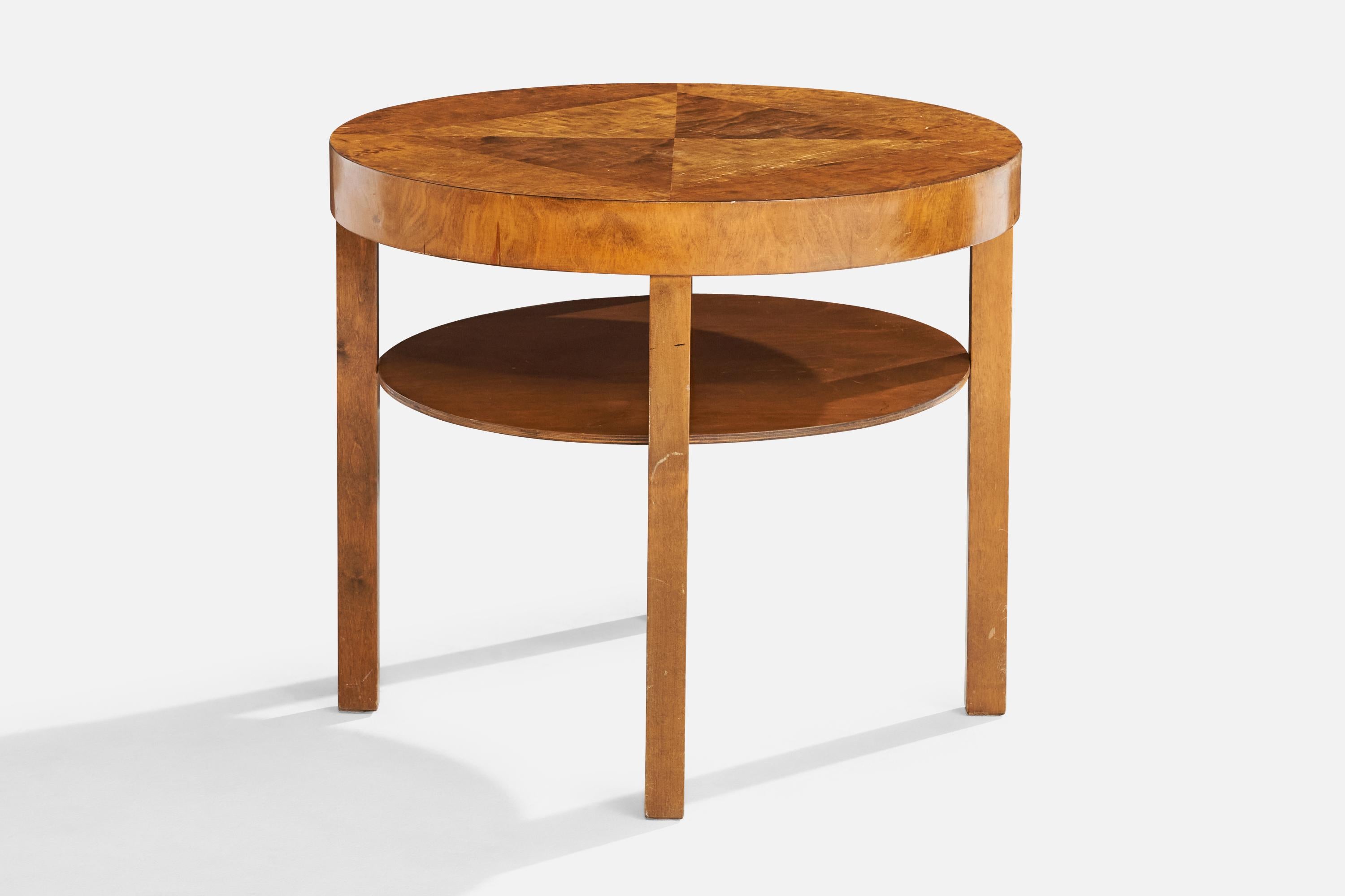 Jokinen & Lindqvist Oy, Beistelltisch, Birke, Finnland, 1930er Jahre im Zustand „Gut“ im Angebot in High Point, NC
