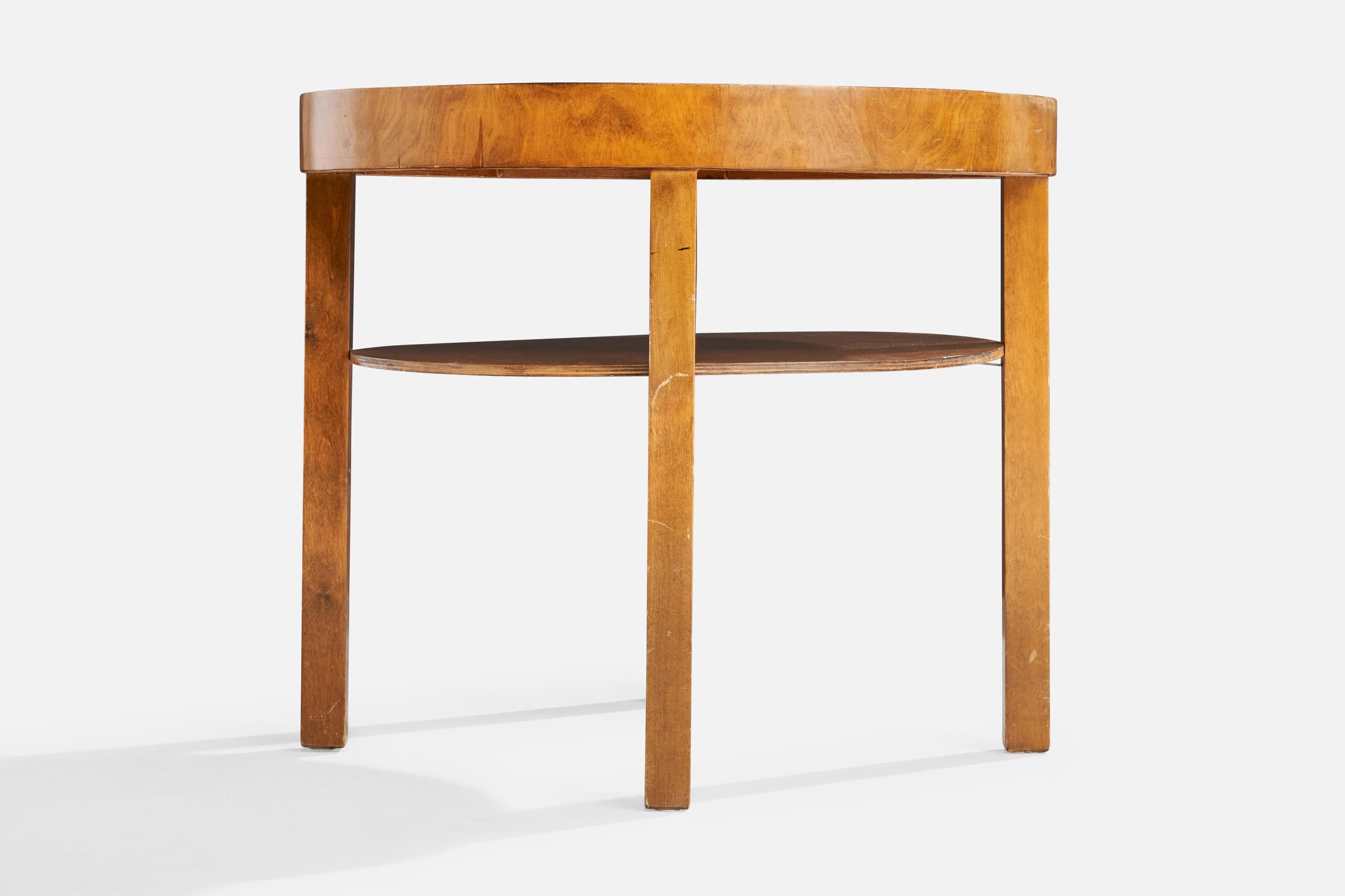 Jokinen & Lindqvist Oy, Beistelltisch, Birke, Finnland, 1930er Jahre im Angebot 2