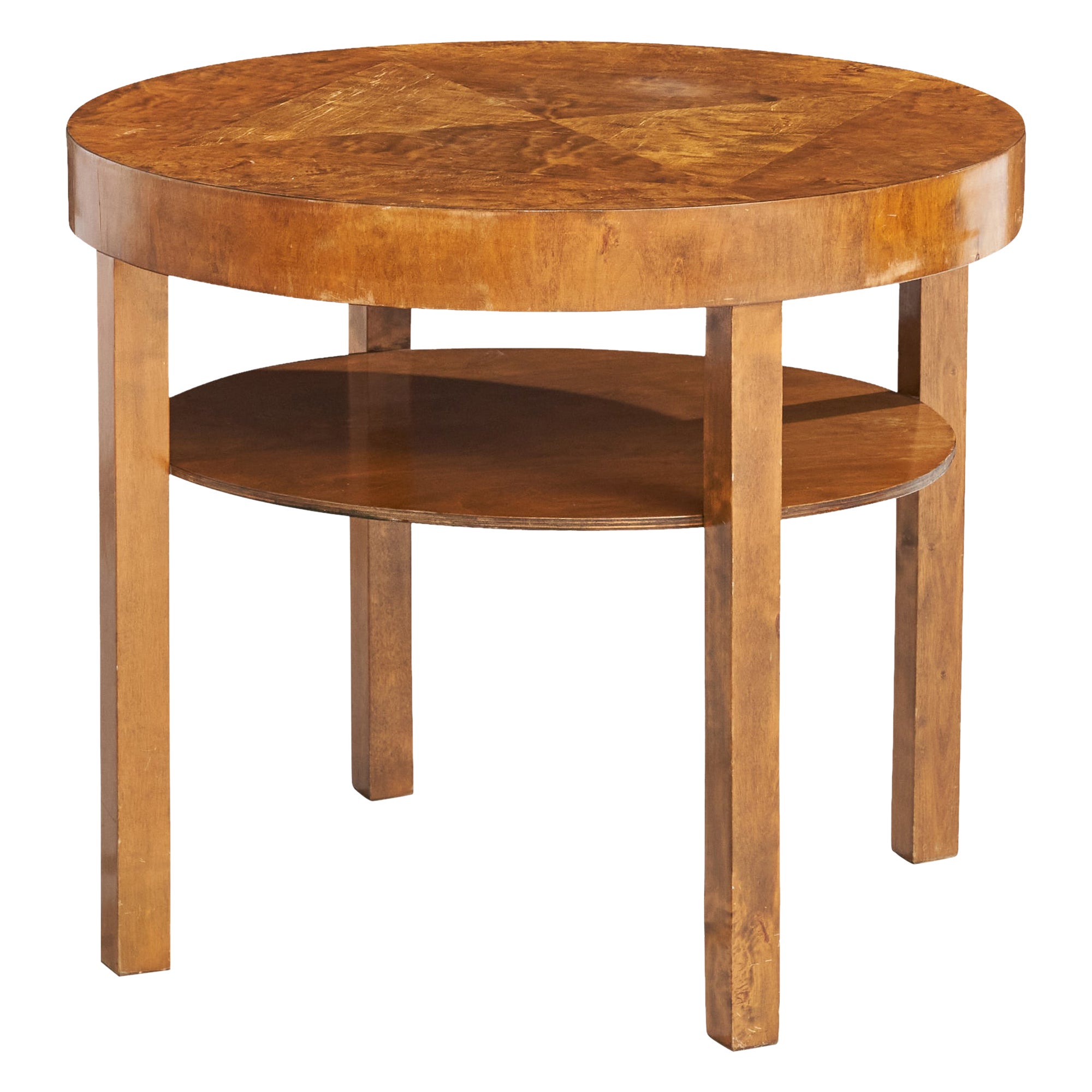 Table d'appoint Jokinen & Lindqvist Oy, bouleau, Finlande, années 1930