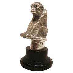 JOKO Monkey Car Mascot / Hood Ornament Signed Bruswick. English  1920´s
