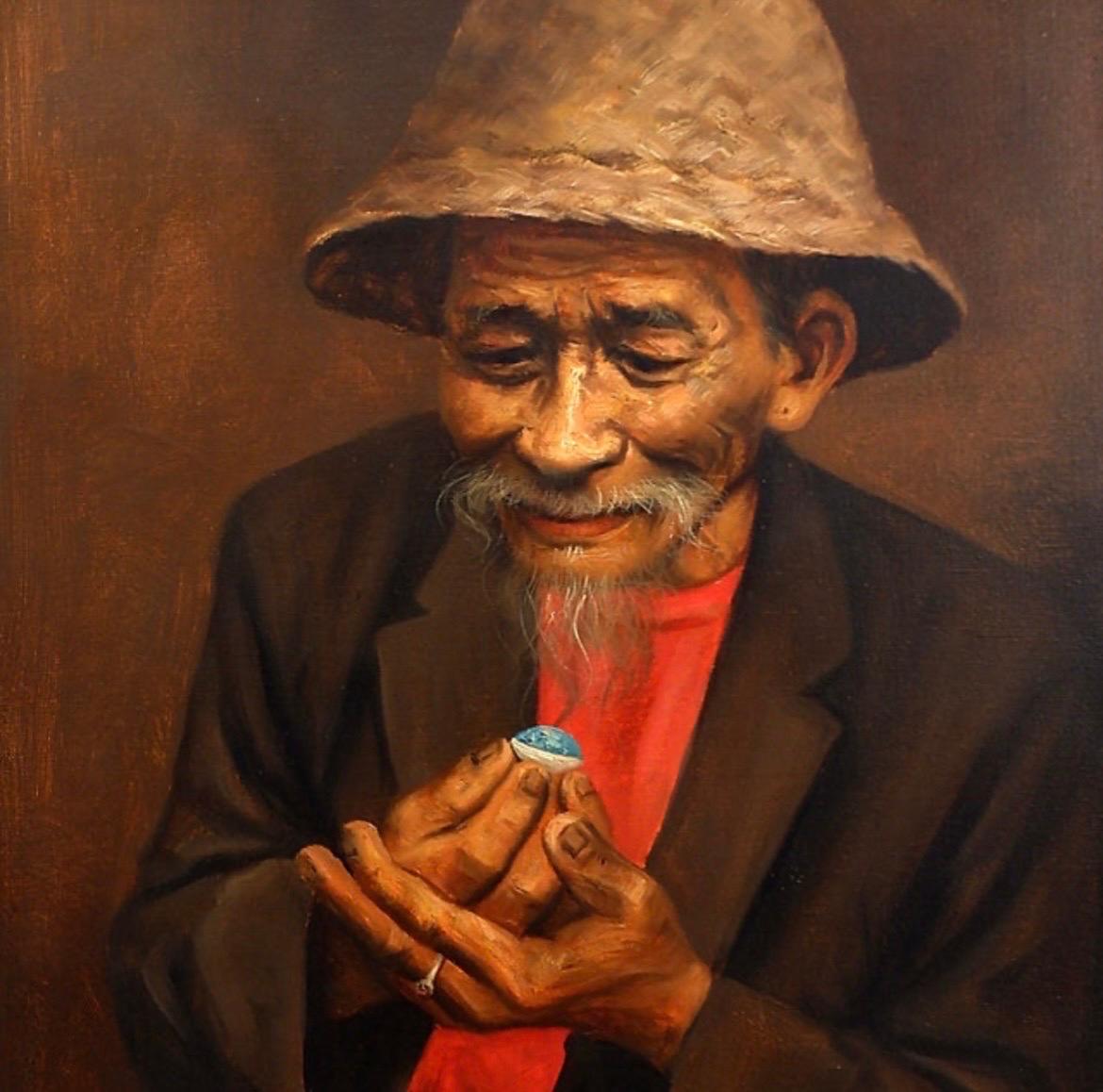 Joko Mullono Pittura su tela - Firmata e datata - Bali 1985 In condizioni buone in vendita a Linkebeek, BE