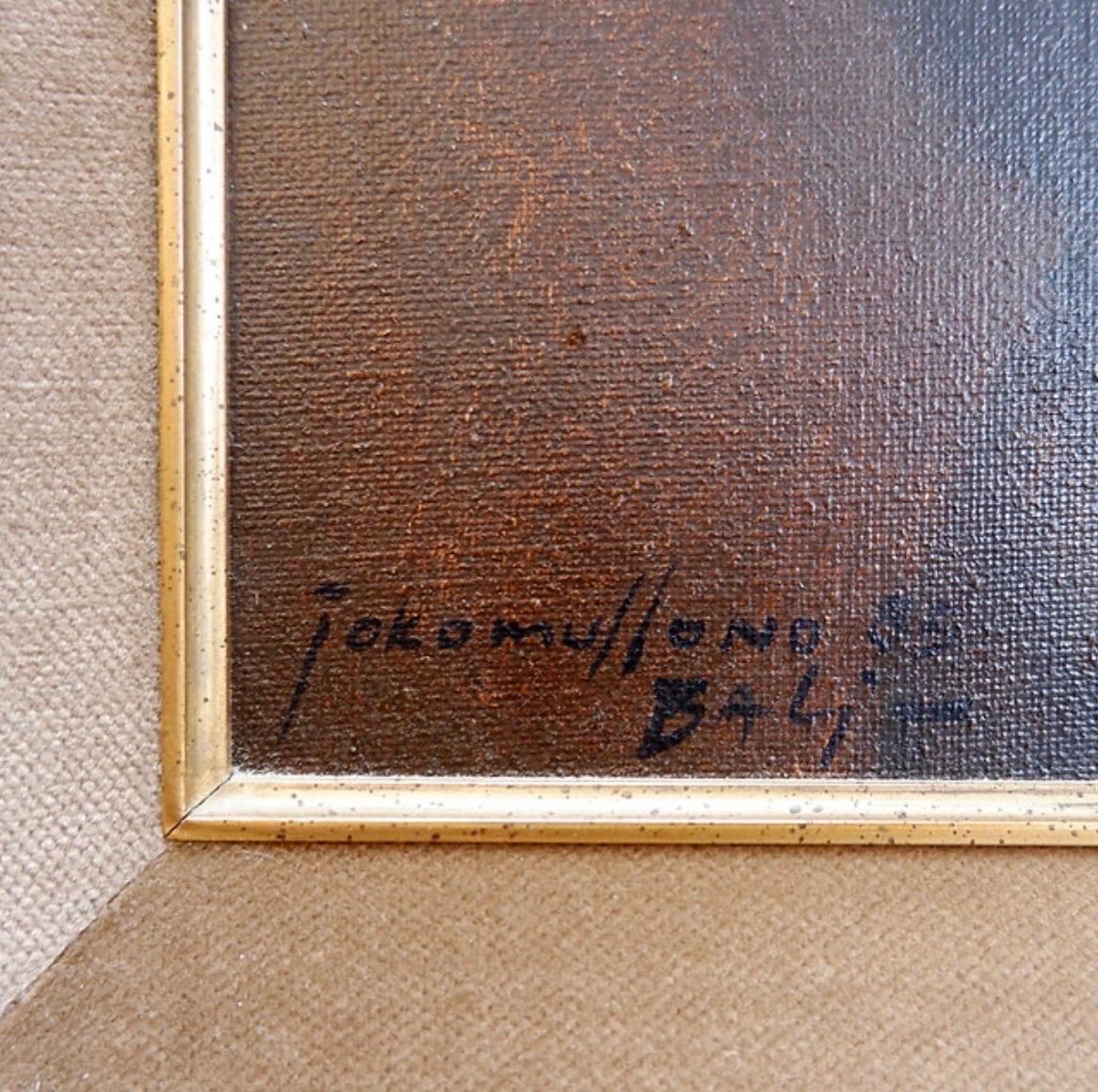 Acrilico Joko Mullono Pittura su tela - Firmata e datata - Bali 1985 in vendita