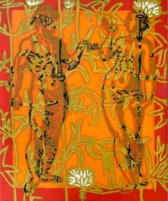 Adam and Eve in Garden of Earthly Delight