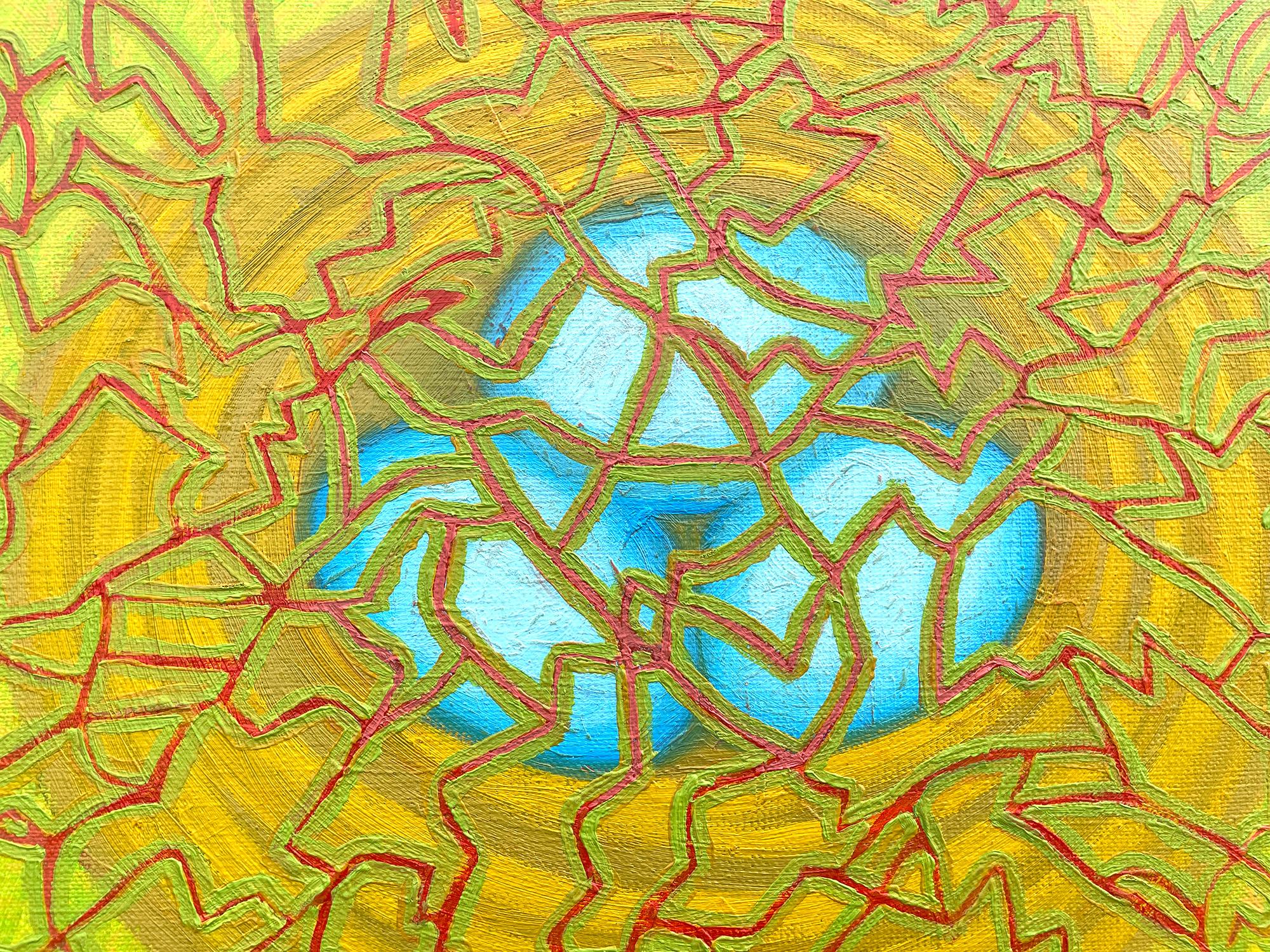 Bird Nest - Contemporary Painting by Jolanta Johnsson