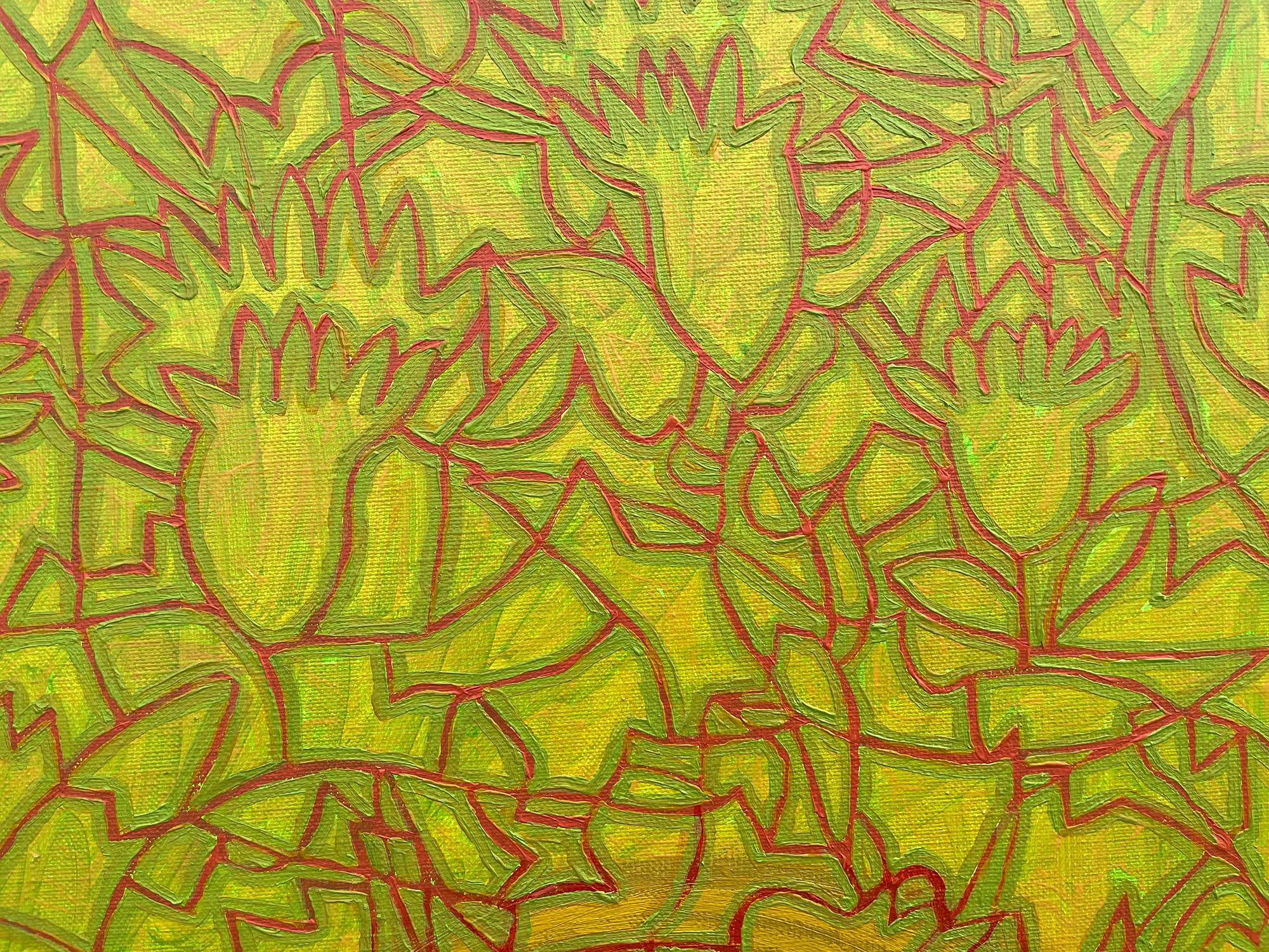 Jolanta Johnsson, experienced Polish artist, graduate of the Academy of Fine Arts in Warsaw, PhD of fine arts, university teacher. She currently lives in Sweden. This is how she writes about the painting:
Bird nest artwork depicts a nest hidden in