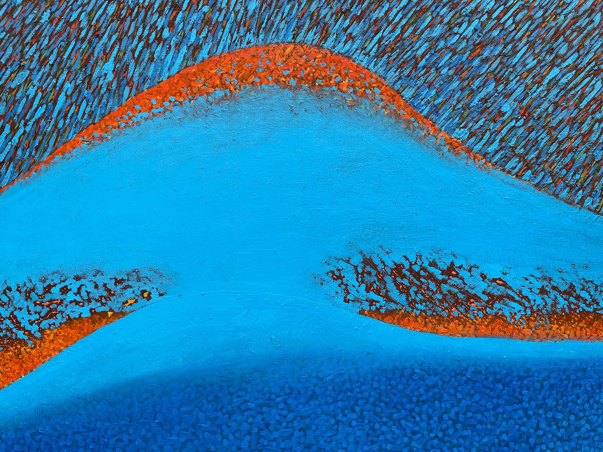 Blaue Alchemie – Painting von Jolanta Johnsson