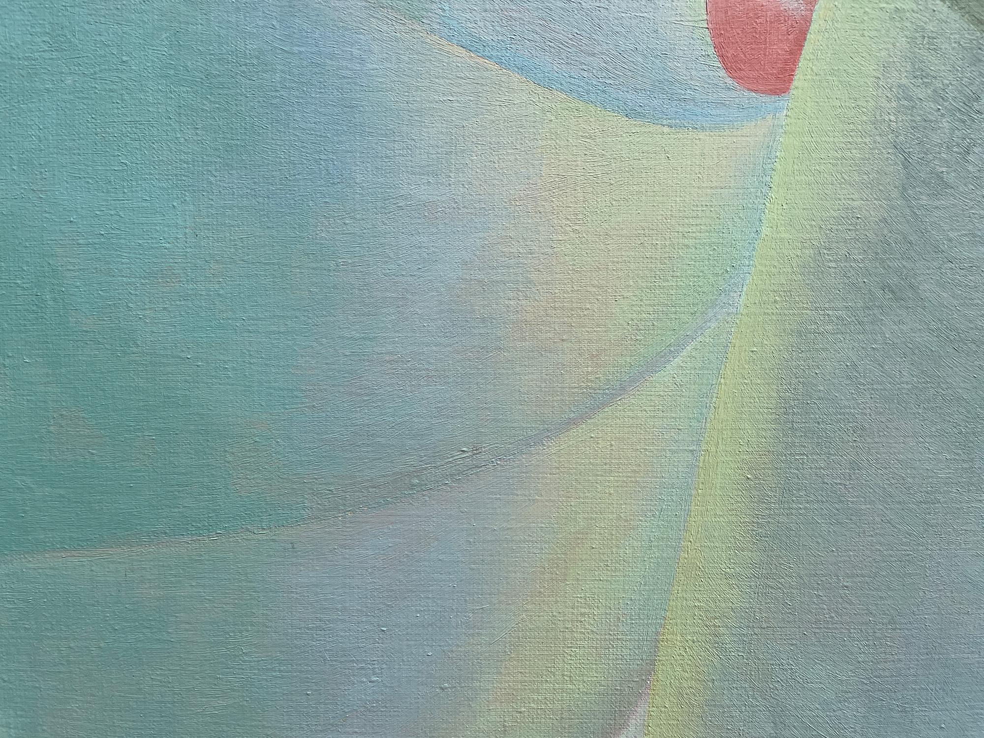 Blau Lights Nackt (Grau), Nude Painting, von Jolanta Johnsson
