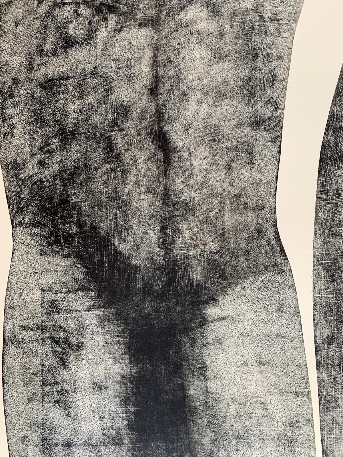 Humano 6 - Impresión contemporánea, Figurativo, Pareja, Blanco y negro en venta 1