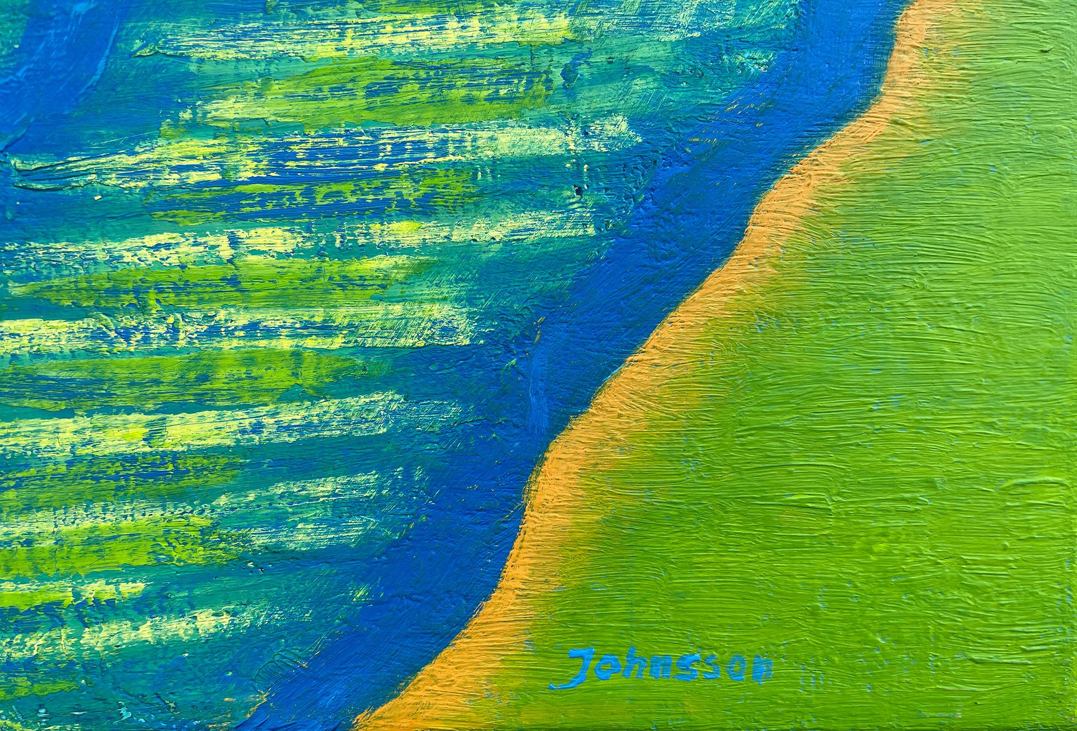 Morning Glorious on Waves - Painting by Jolanta Johnsson