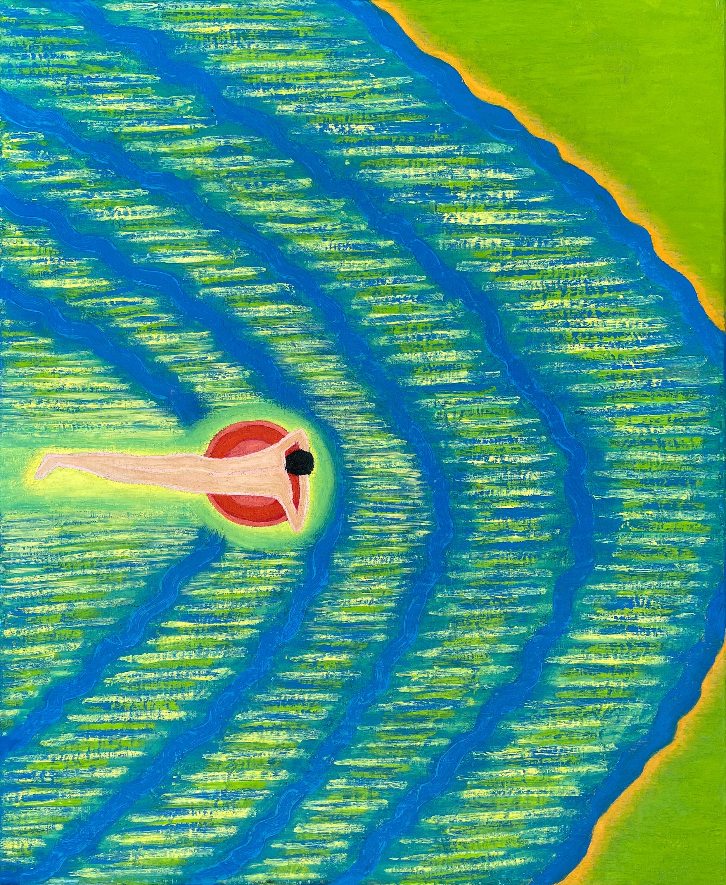 Jolanta Johnsson Nude Painting - Morning Glorious on Waves