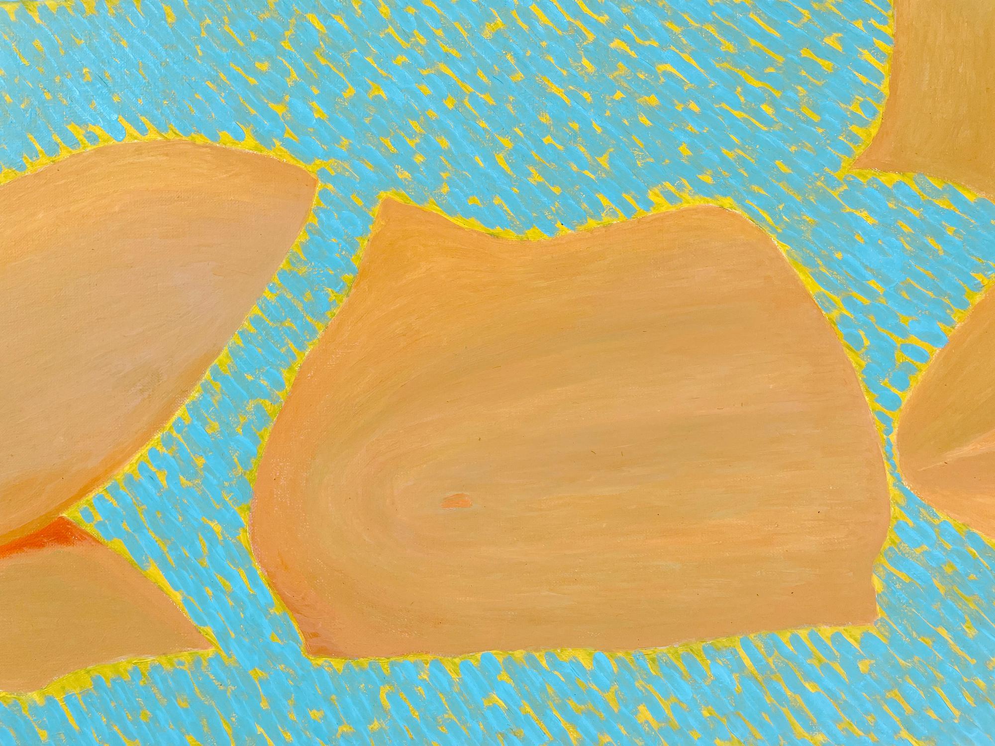 Playa de los Atardeceres - Nude Painting Azul de Jolanta Johnsson