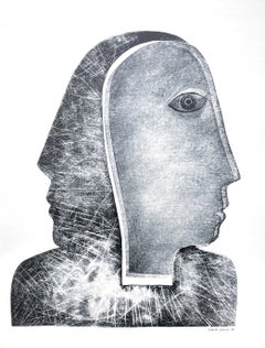 Art Print with Upturned Faces