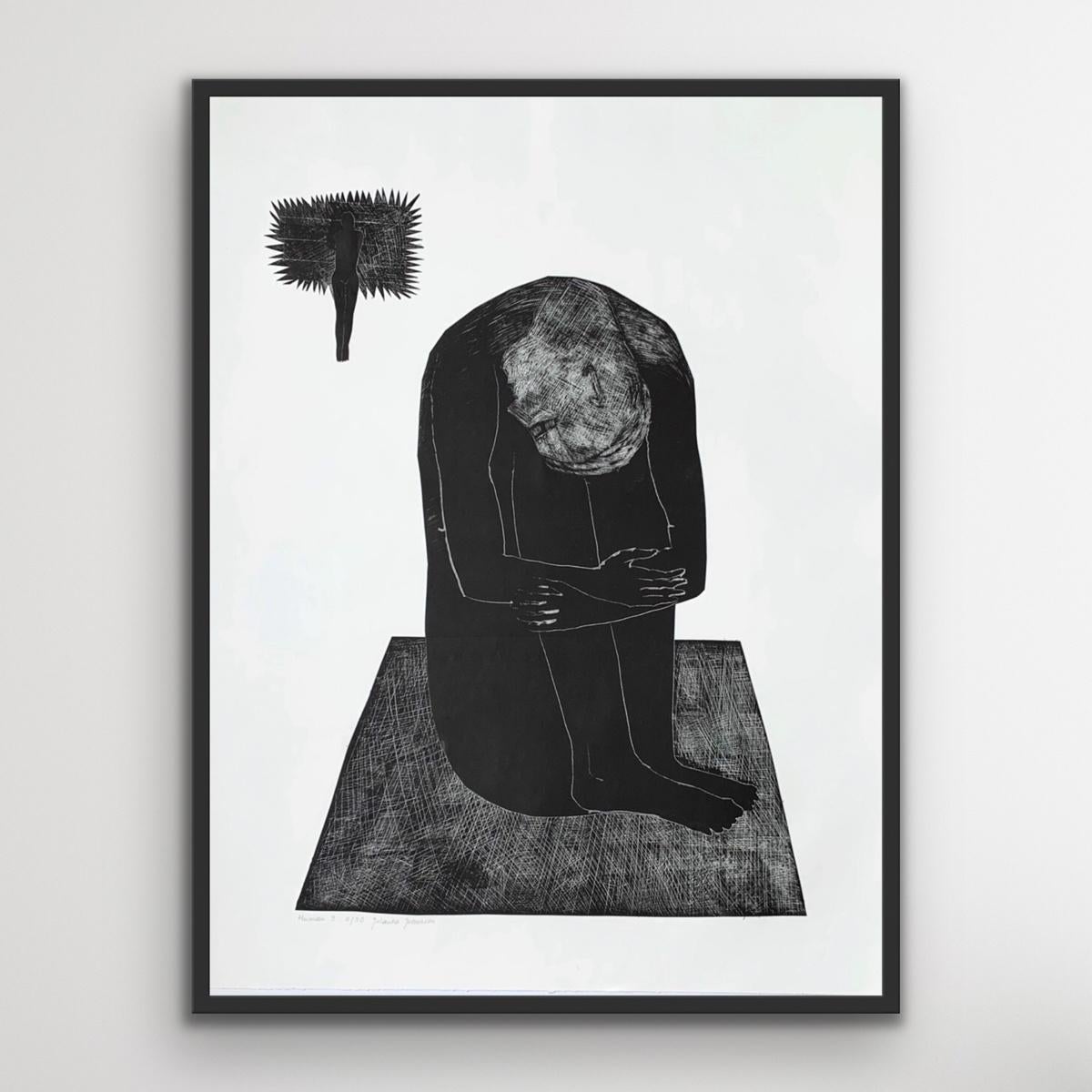 Human 3 - Contemporary Print, Figurative, Black & white 3