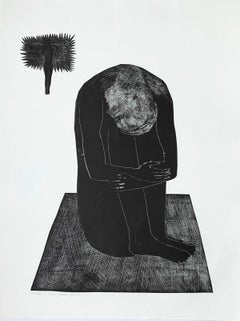 Human 3 - Contemporary Print, Figurative, Black & white
