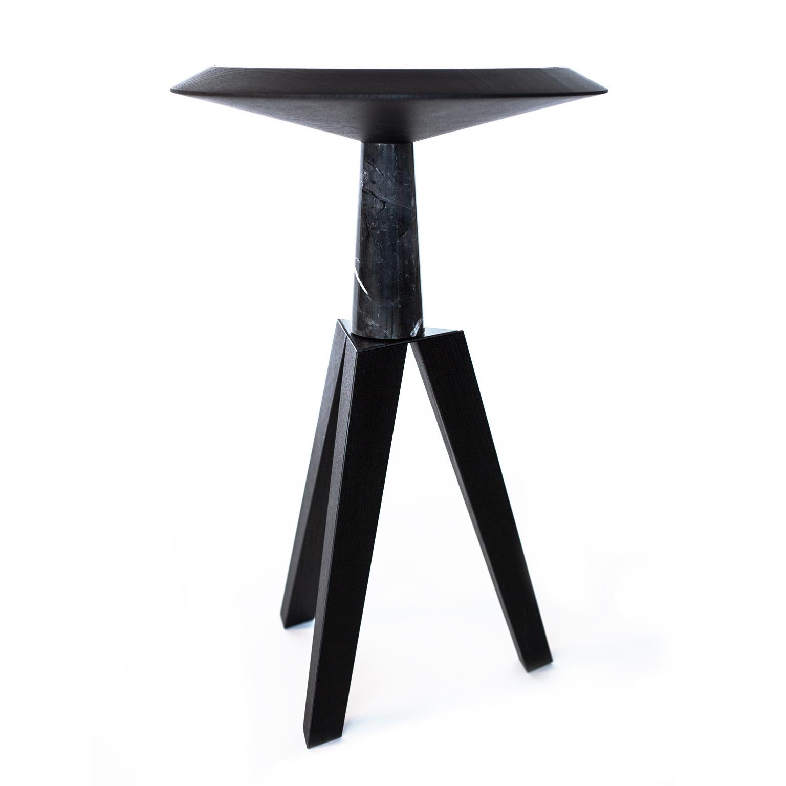 JOLE is the first small contemporary object, which will be introduced to the collection of  Studio One Plus Eleven. Although so small, the black coffee table introduces a range of unique details such as Marble Nero Marquina and Oak Wood. This object