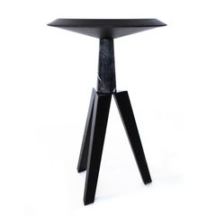 JOLE 21th Century Contemporary Black Coffee Table in Marble, Oak Wood & Brass