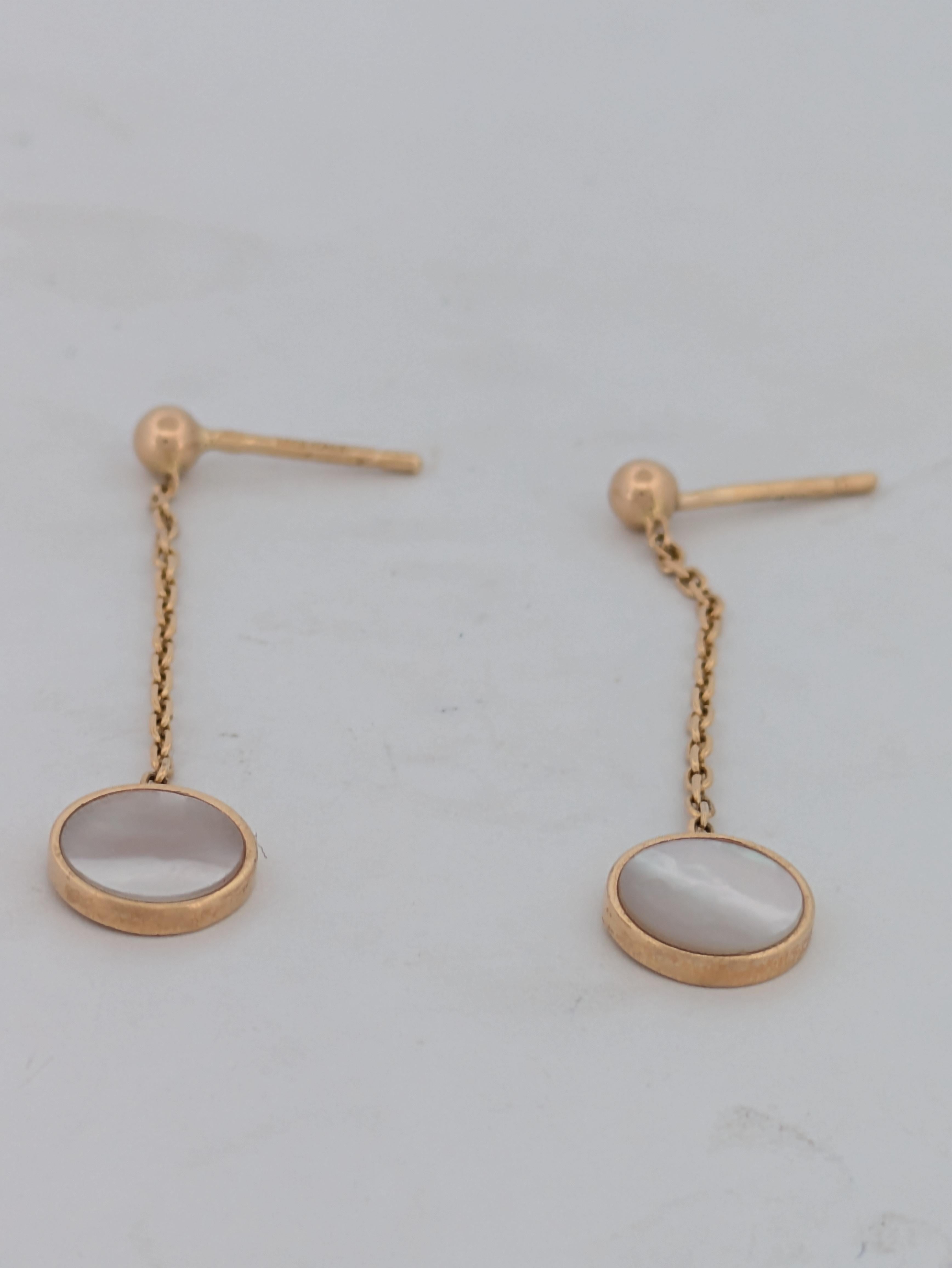 Artisan Jolene  Dangle Swing Mother of Pearl Earring Long Pearl Earrings