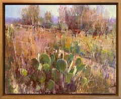 California Cactus - Oil on Board Plen-Air painting, 2022