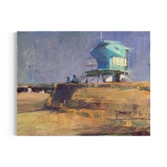 Solana Beach Sentinel - Peinture à l'huile sur panneau en plein air 2023