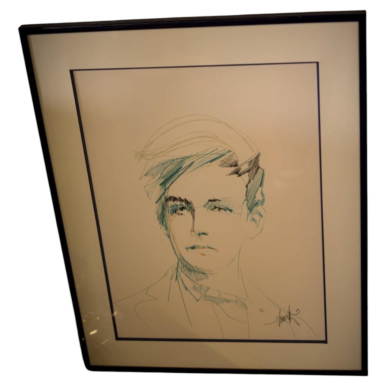 Beautiful Lithograph by Raymond Moretti For Sale