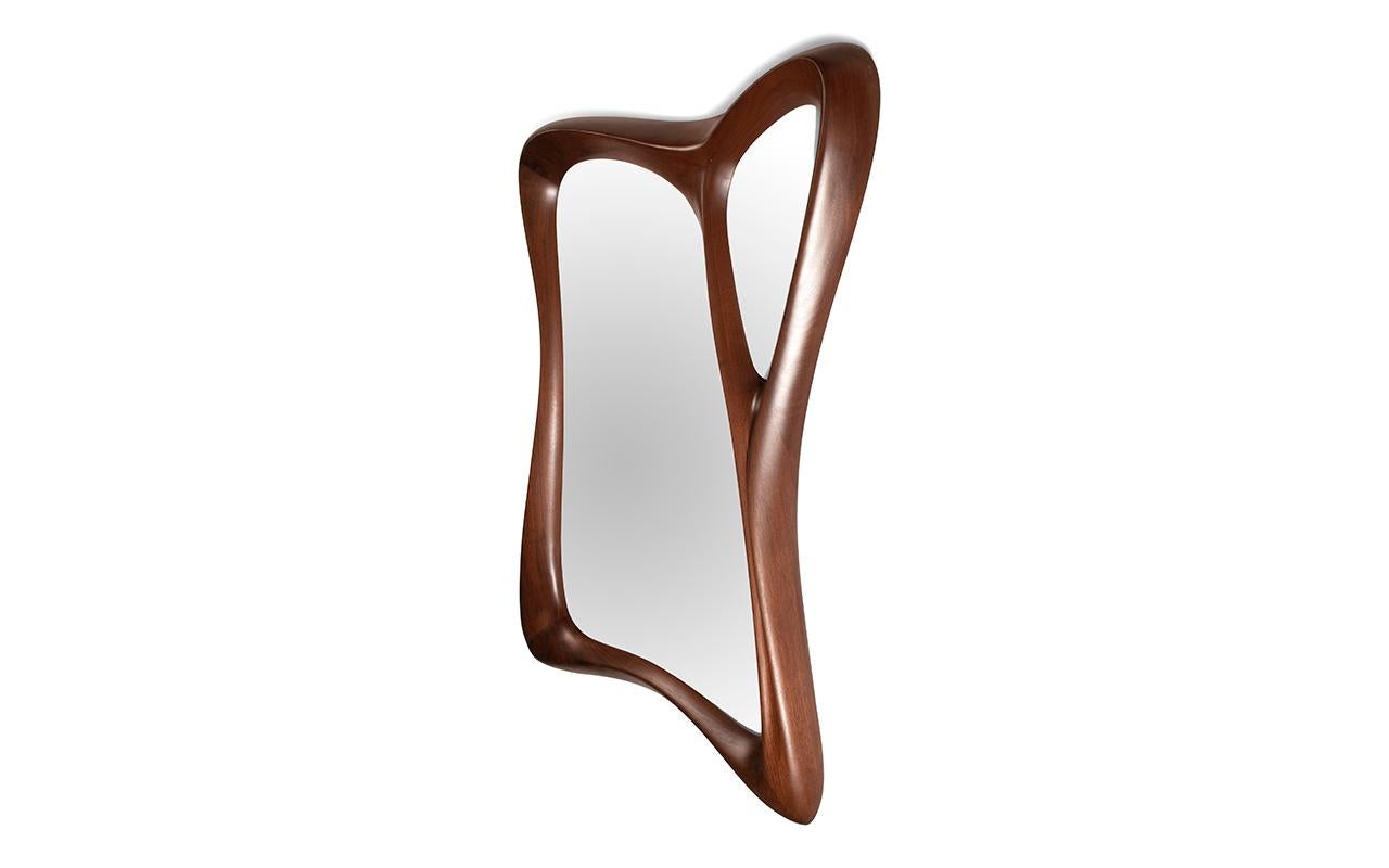 Jolie Mirror Natural Walnut on Walnut wood by Amorph In New Condition For Sale In Los Angeles, CA