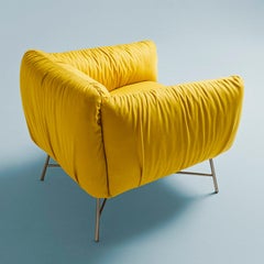 Fauteuil Jolie jaune par Angeletti Ruzza