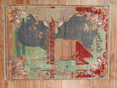 Jolly Deer Pictorial Karabagh Conversation Rug