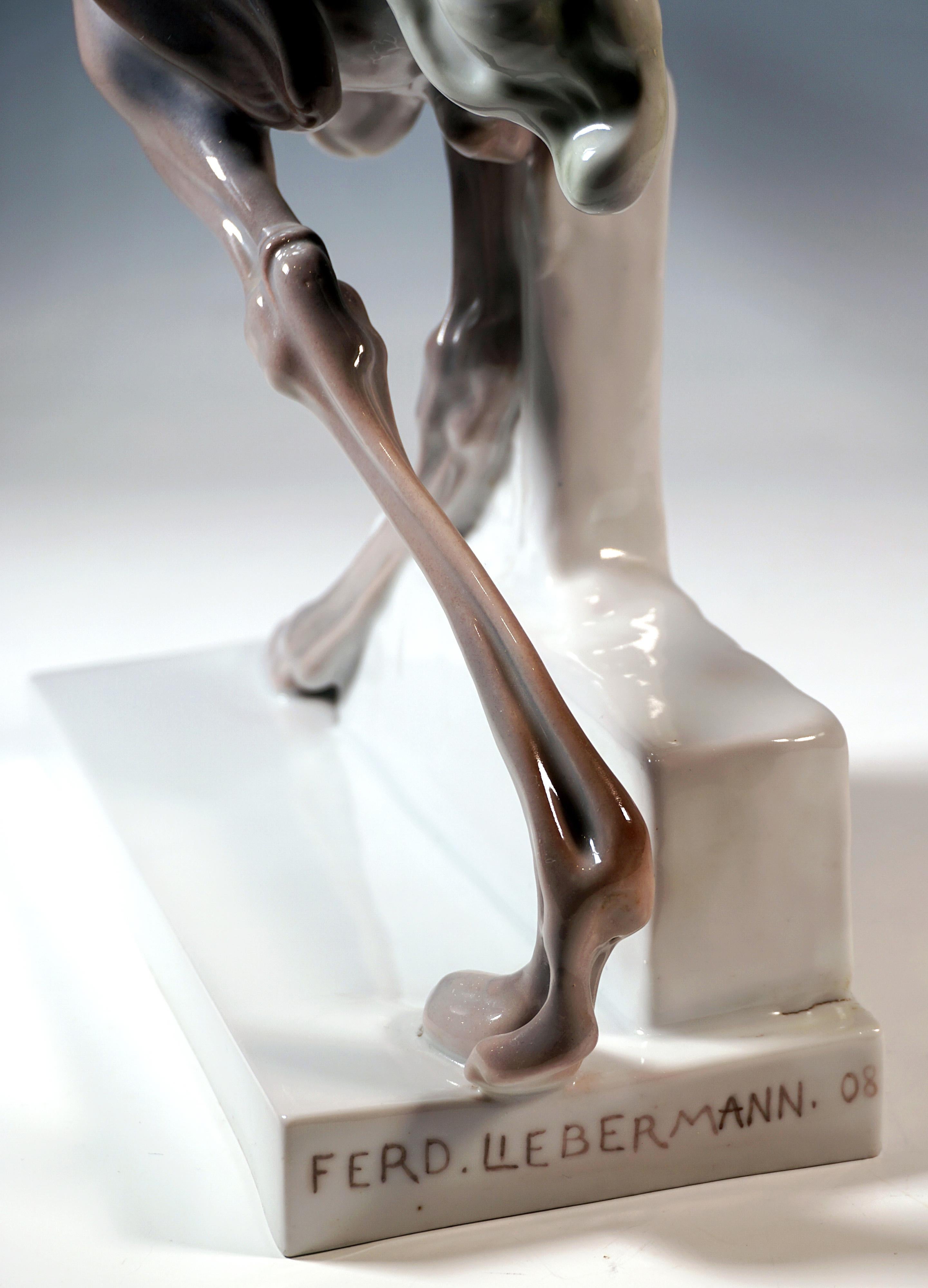 Porcelaine Nu sur autruche 