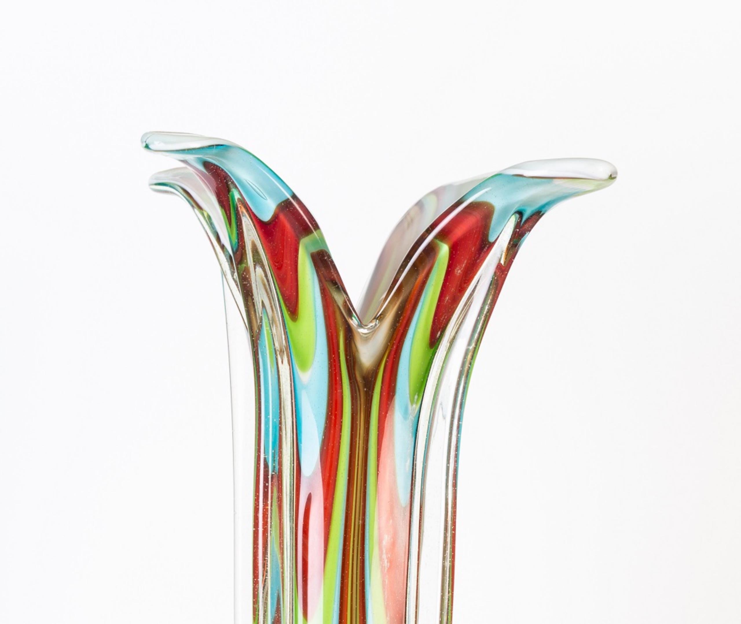 Modern Jolly Vase, Vintage Murano Glass, 1970s