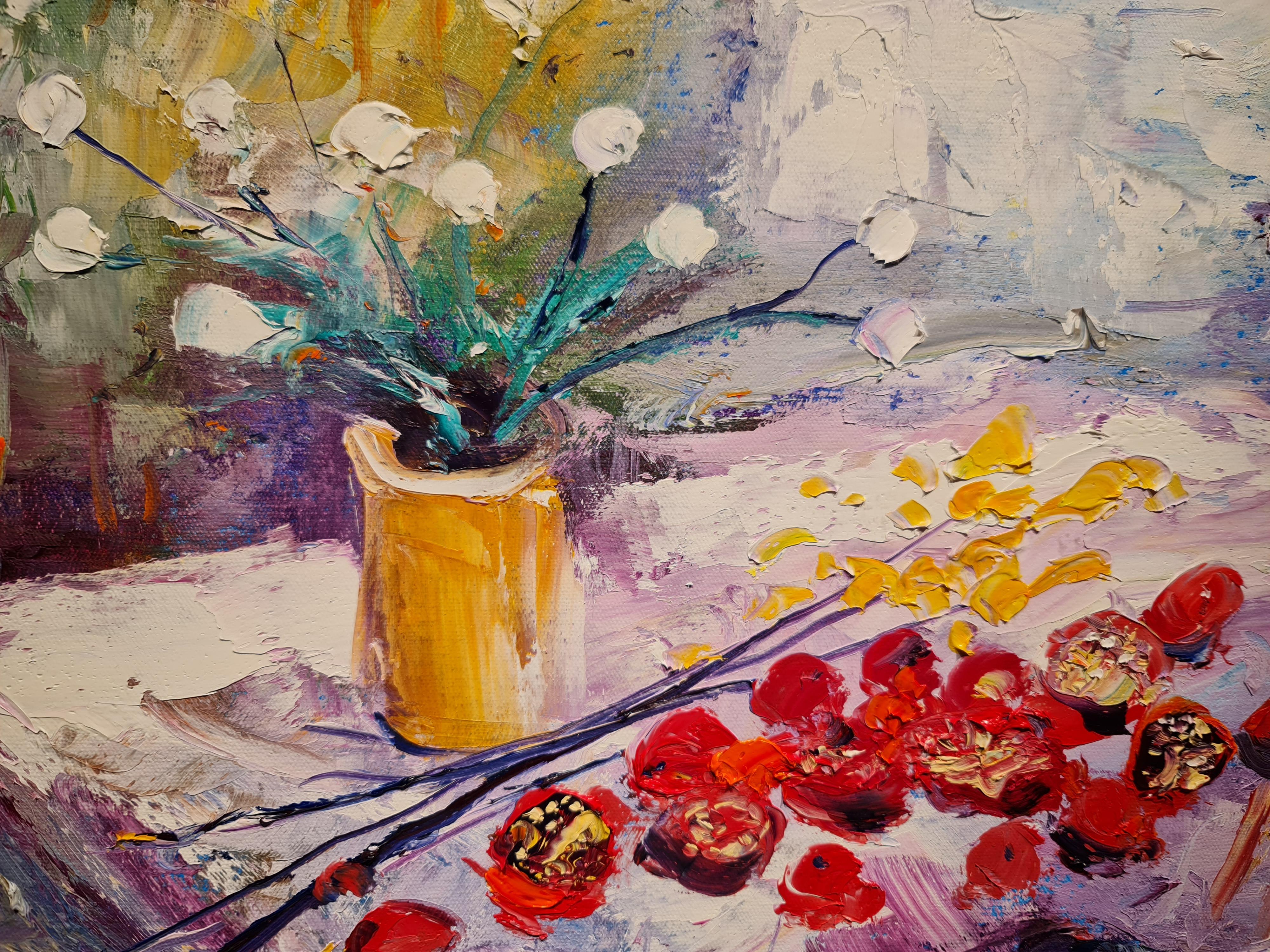 White Blooms and Pomegranates, 2021 For Sale 2