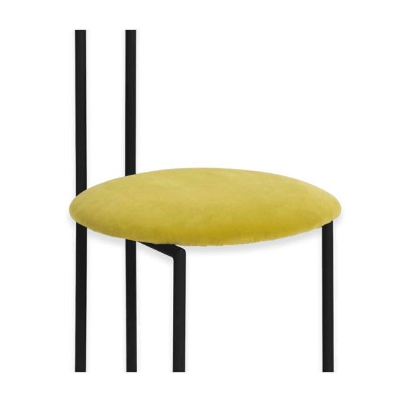 Joly Chairdrobe, Black with High Back & Chartreuse Velvetforthy by Colé Italia In New Condition For Sale In Geneve, CH