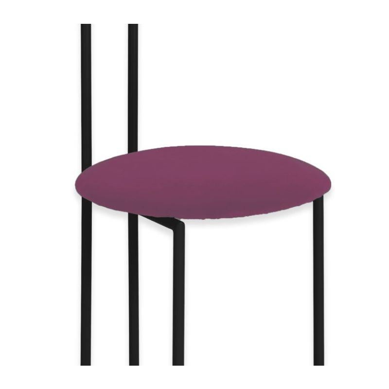 Joly Chairdrobe, Black with High Back & Malva Velvetforthy by Colé Italia In New Condition For Sale In Geneve, CH