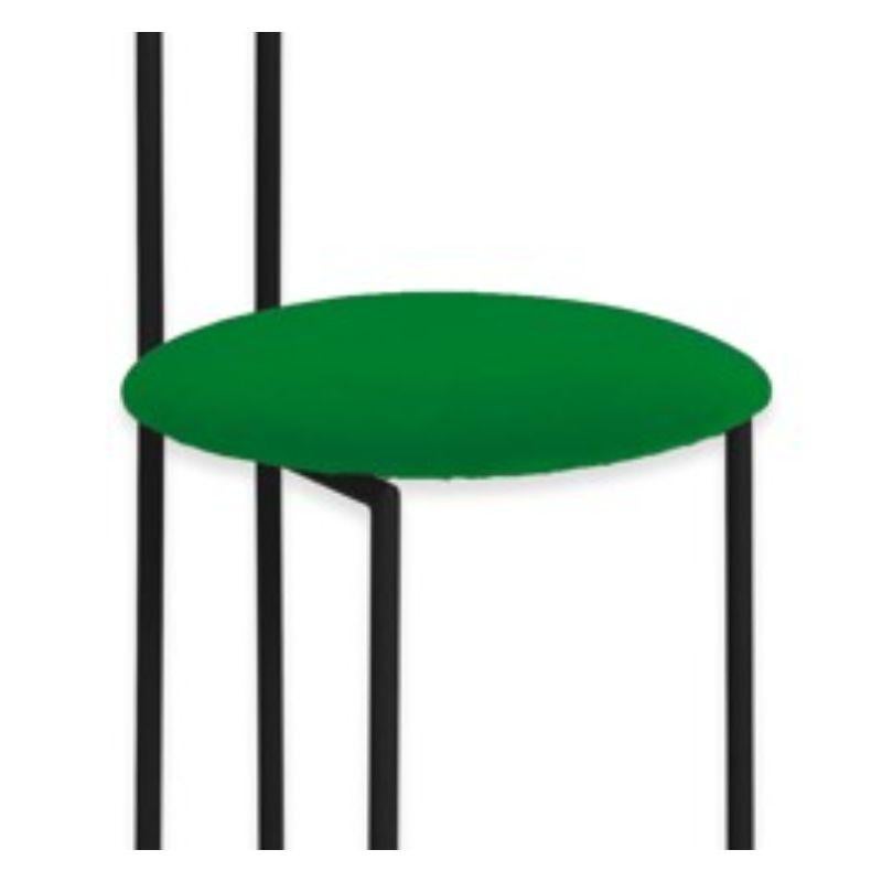 Painted Joly Chairdrobe, Black with High Back & Menta Velvetforthy by Colé Italia For Sale