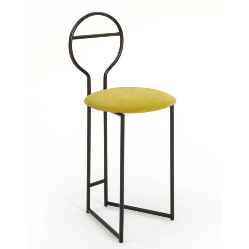 Modern Joly Chairdrobe, Black with Low Back & Chartreause Velvetforthy by Colé Italia For Sale