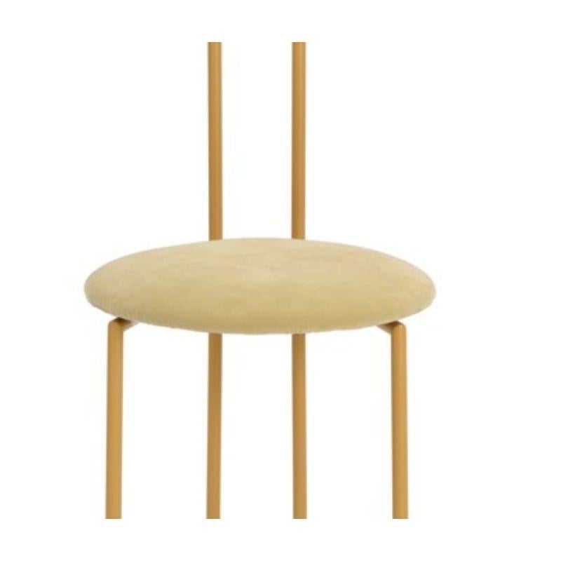 Contemporary Joly Chairdrobe, Gold with High Back & Avorio Velvetforthy by Colé Italia For Sale