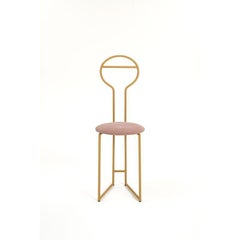 Joly Chairdrobe, Gold with High Back & Pesco Velvetforthy by Colé Italia