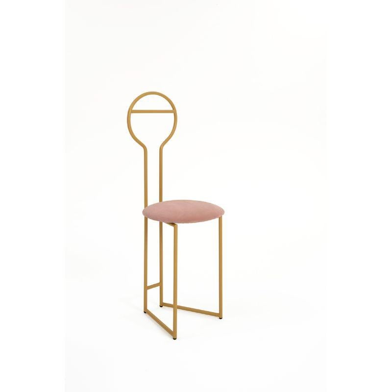 Modern Joly Chairdrobe, Gold with High Back & Pesco Velvetforthy by Colé Italia For Sale