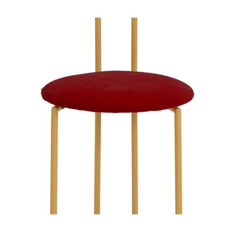 Joly Chairdrobe, Gold with High Back & Rosso Velvetforthy by Colé Italia In New Condition For Sale In Geneve, CH