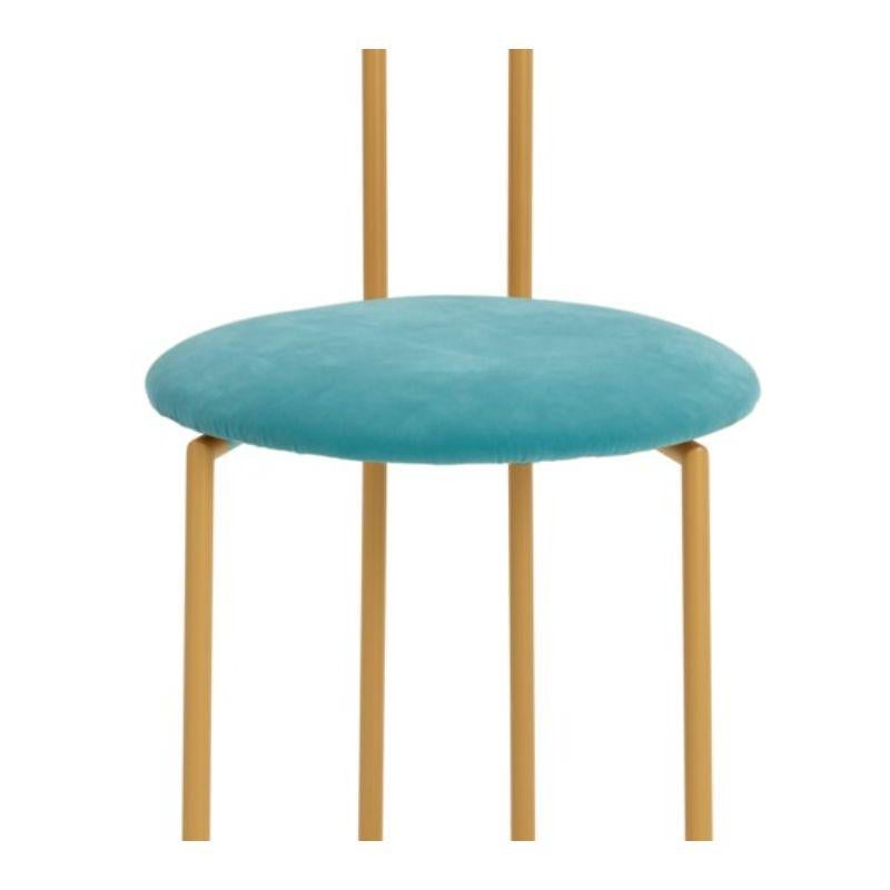Painted Joly Chairdrobe, Gold with High Back & Tiffany Velvetforthy by Colé Italia For Sale