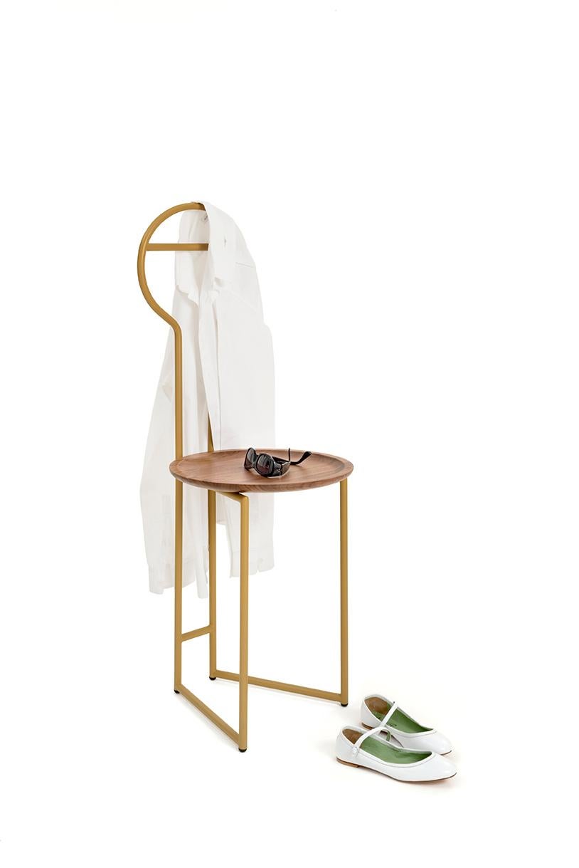 Joly Chairdrobe, High Back, Gold Steel Structure and Electric Blue Fine Velvet 3