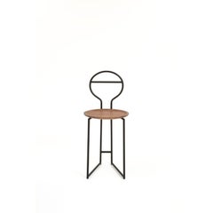 Joly Dumb Waiter, Low Back & Black Painted with Canaletto by Colé Italia