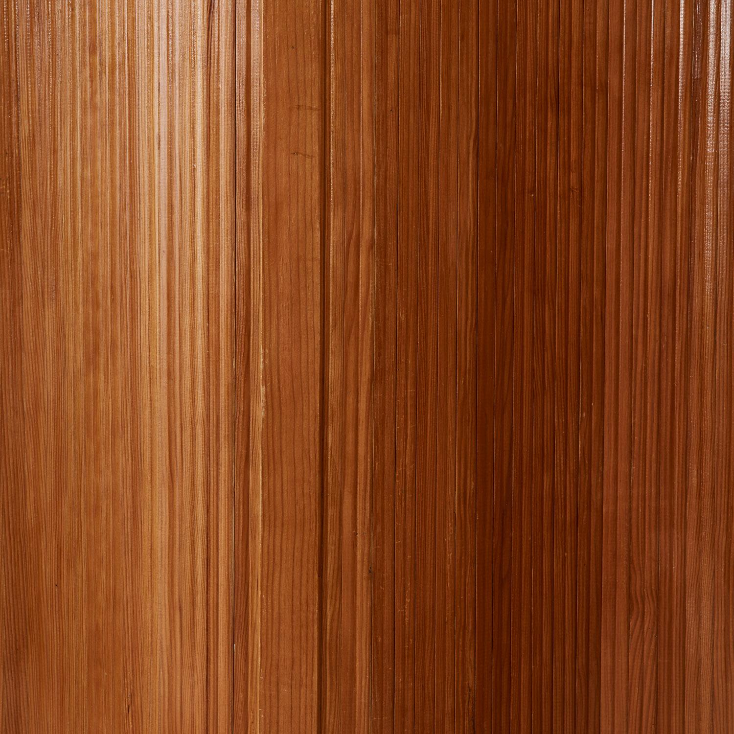 French Art Deco pine tambour screen 2